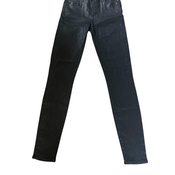 AGOLDE Black Coated Skinny Jeans High Rise Stretch Size 27 - Picture 3 of 7
